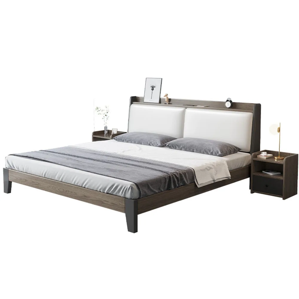 

Solid Wood Beds 1.5/1.8/1.2 M Beds Modern Simple Household Economy Rent Single And Double Bed Frame