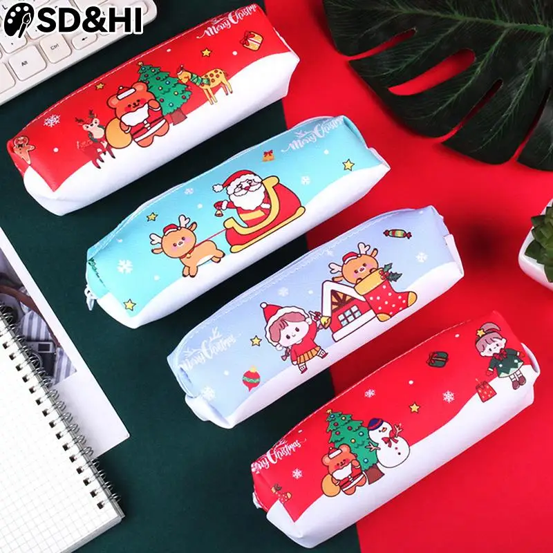 

1 шт., милый Рождественский чехол для карандашей, брелок, подвеска для монет