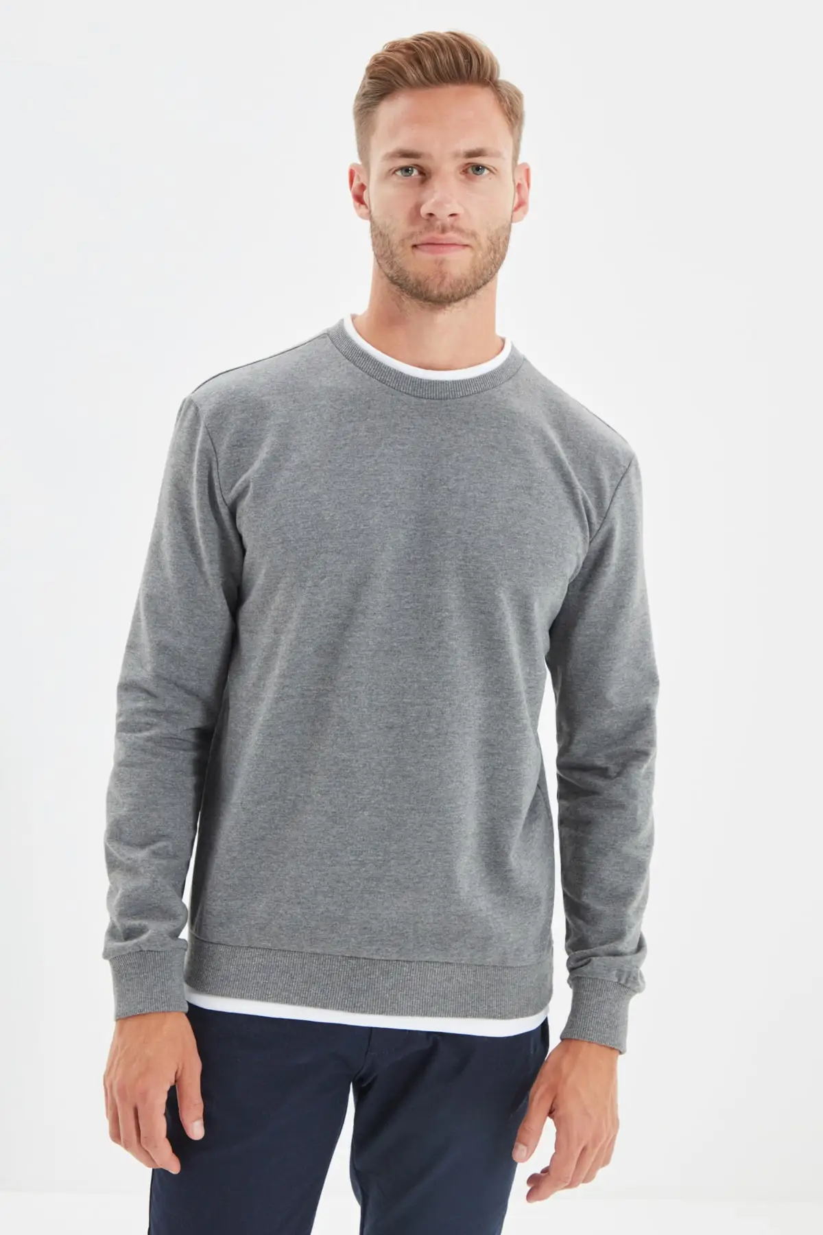 Trendyol Male Basic Regular Fit Sweatshirt TMNAW22SW0658 | Мужская одежда
