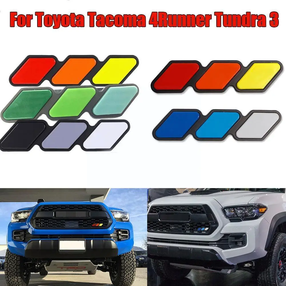 Для Toyota 4runner Tundra Триколор 3 решетка автомобиля эмблемы и аксессуары для Badge