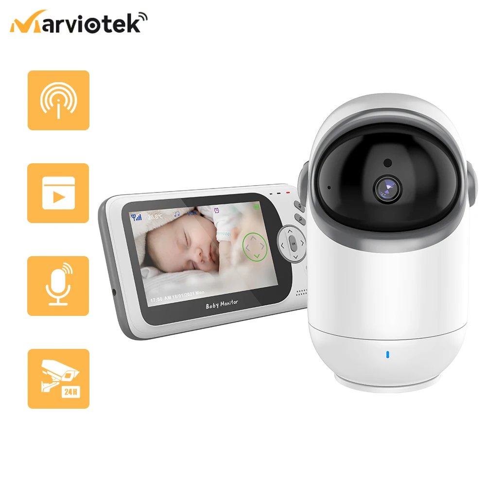 

VB801 4.3 Inch LCD Electronic Baby Monitor with Camera Video Newborn Baby Stuff Camera Temperature Babyphone with PTZ Cam