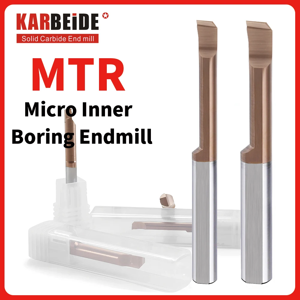 

Карбидная расточная фреза KARBEIDE MTR, расточная фреза с микродиаметром, инструмент для внутреннего растачивания небольших отверстий. Размер покрытия TiSiN MTR 1,5-6 мм