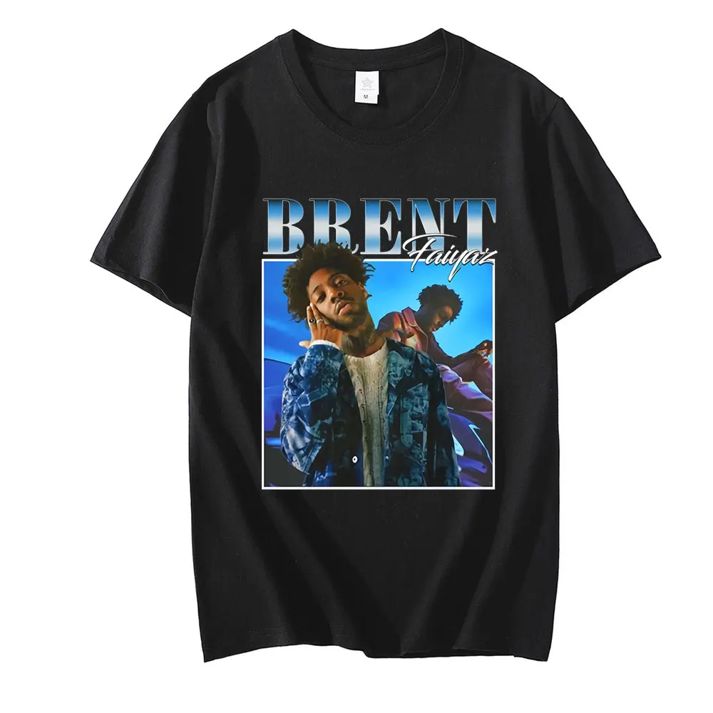 

Футболка Брента Faiyaz для мужчин и женщин, модная тенниска с изображением музыкального альбома, Брендовые повседневные свободные топы, мужск...