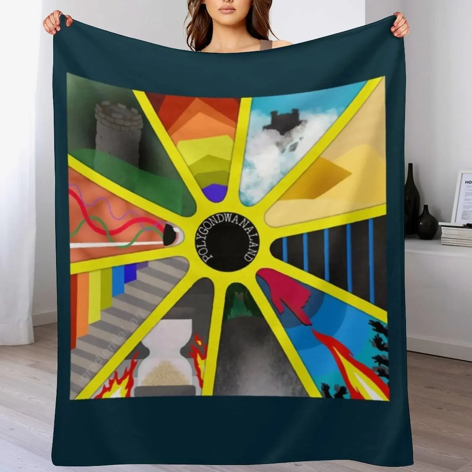 Кинг гизкард и волшебник ящерицы минималистичное покрывало Polygondwanaland одеяло