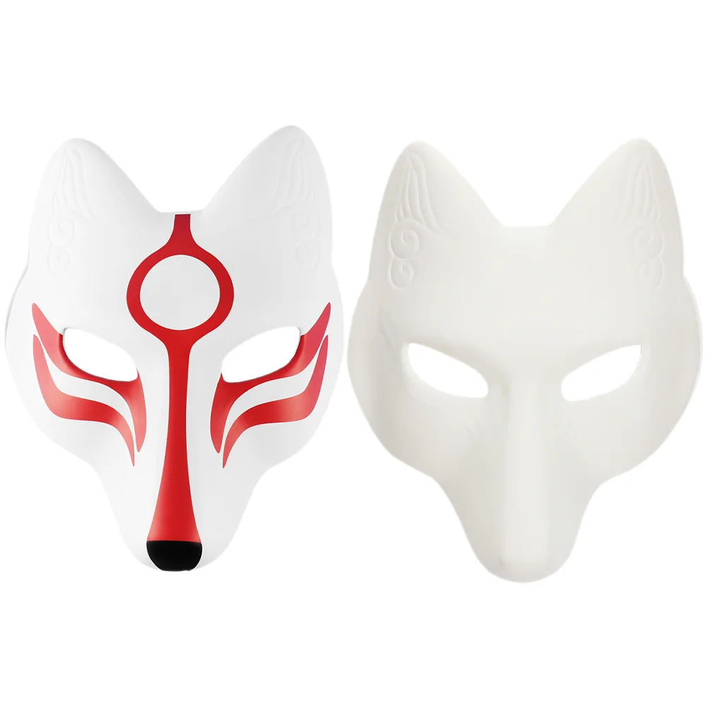 

2 Pcs Fox Mask Cosplay Costume Masquerade Party Portable Supplies Delicate Accessories Eva Child Foxes Reusable