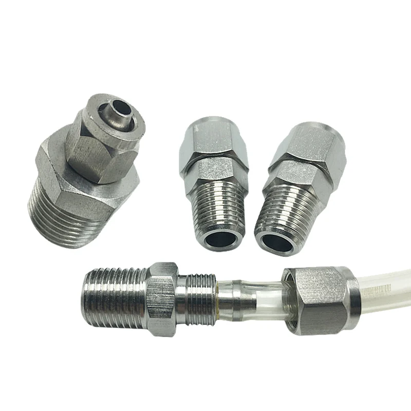 

Thread for 4/6/8/10/12mm OD Tube 304 stainless Ferrule Tube Compression Fitting Connector