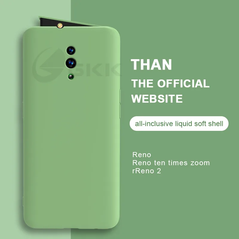 

Мягкий чехол GKK из жидкого силикона для OPPO Reno 2 Z 10X, чехол с зумом, полностью защищающий детский чехол для OPPO Reno 2 Z 10X Zoom Coque