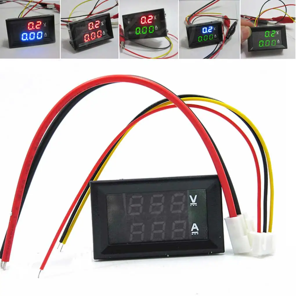 

DC 0-100V Voltmeter Modification Equipment LED Digital Voltage Meter Testing Device Circuit Accessory Red green