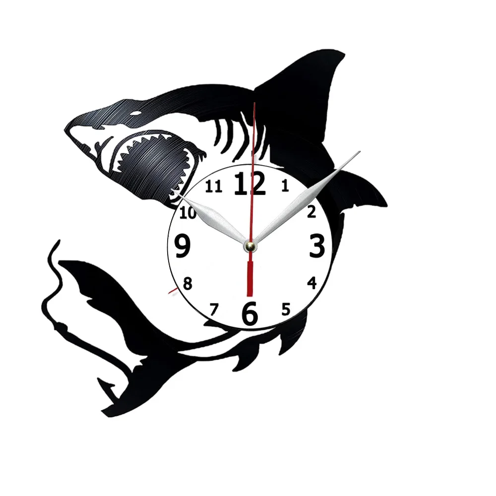 

Shark Vinyl Record Wall Clock, SharkWall Art, Shark Wall Decor, Shark Artwork, Shark Vinyl Clock