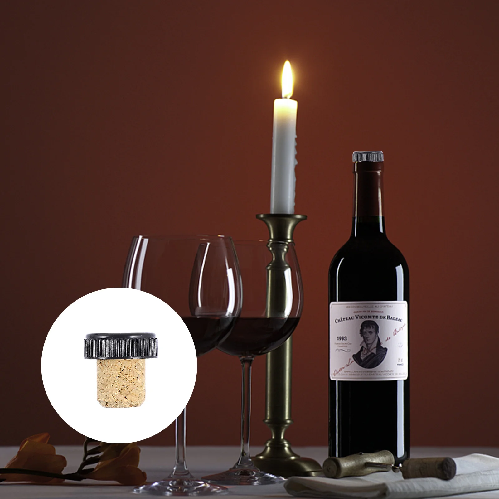 

12 Pcs Cork Mini Bottles Sealing Stoppers Decor Creative Black Cover Supplies Wood Plugs Glass Corks Beverage