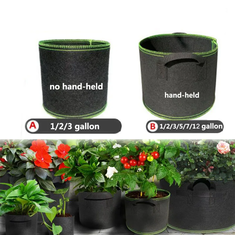 

Garden Tools Planting Grow Bags Non-Woven Fabric pot Vegetable jardin eco friendly Planting Grow Bag for plant D1