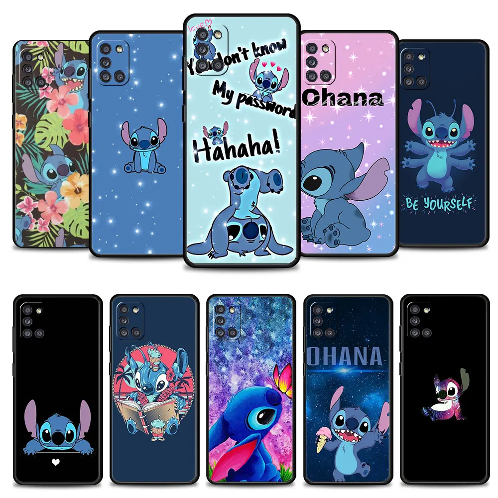 

Disney Happy Stitch Smile Star Phone Case For Samsung Galaxy A73 A53 A71 A51 A41 A31 A33 A22 A12 A21s A13 A32 A52s A72 A52 A23