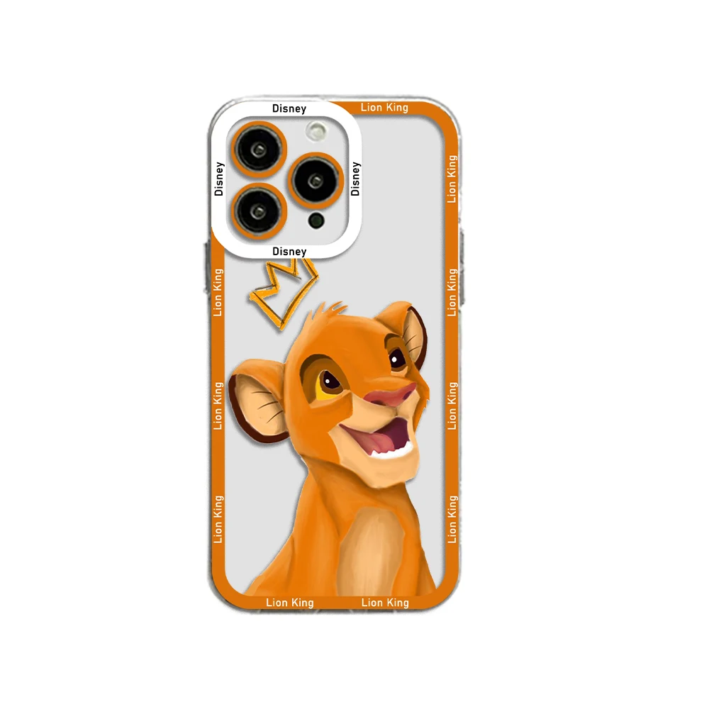 Милый чехол с симбой The Lion King для телефона iPhone 15 14 13 12 11 Mini Pro Max X XR XSMax 6S 6 7 8 Plus SE20