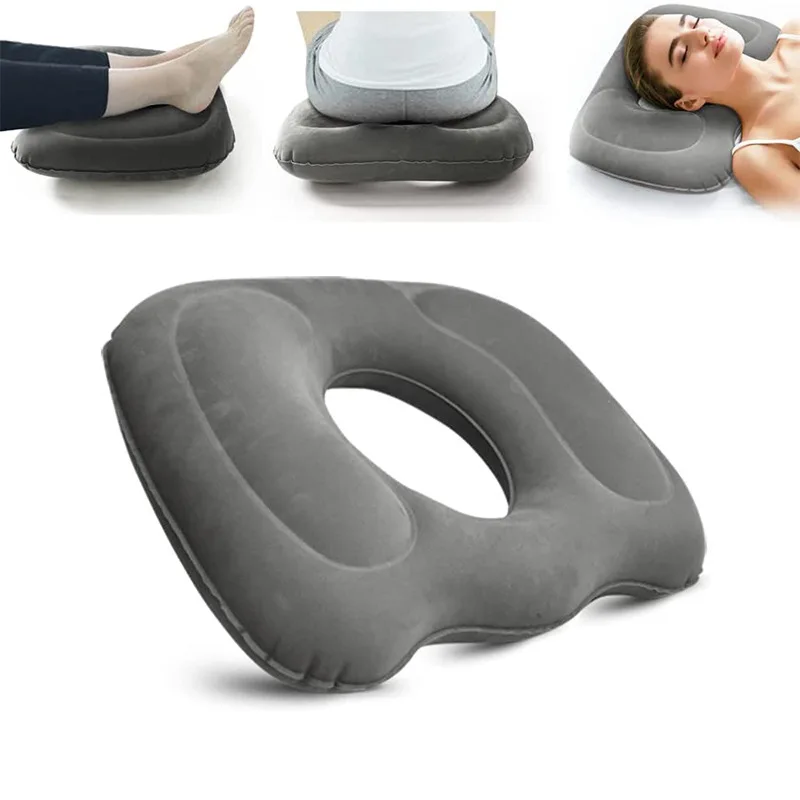 Donut Inflatable Pillow Hemorrhoid Seat Pad Cushion For Office Chair Car Wheelchair Pain Relief Good Seat Comfort