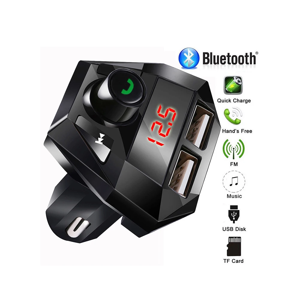 Автомобильный Bluetooth-совместимый FM-передатчик 5 0 беспроводной аудио-приемник