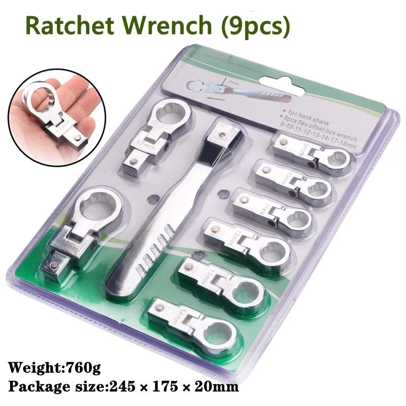 

Portable Ratchet Wrench Set Spanner,Activity Head Ratchet Wrench Set,Car Repair Tool,Socket Set,Hand Tools, Wrenches Garage Tool