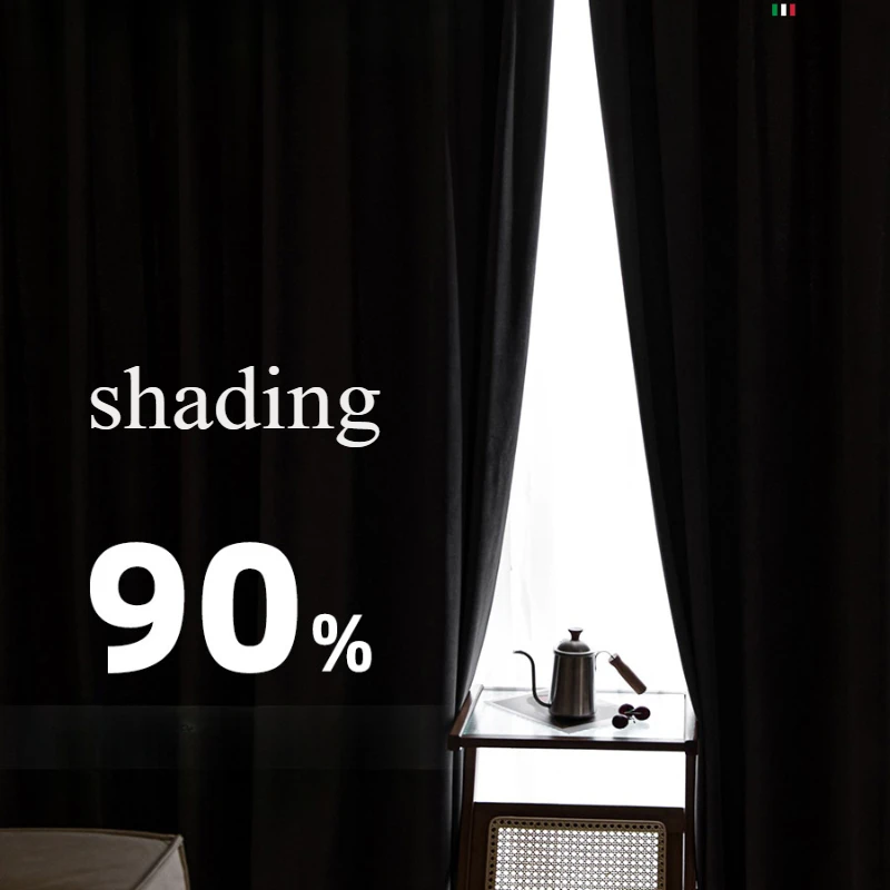 Nordic Light Роскошные серые бархатные плотные шторы высококачественный кашемир