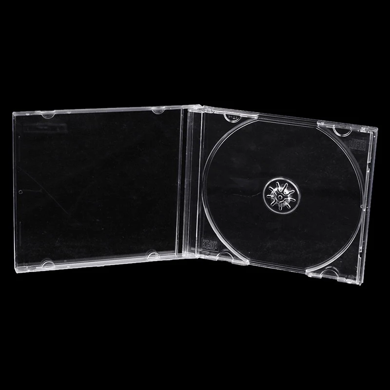 Фото Transparent Plastic Single Piece Disc Case CD Case Thickened CD DVD Disc Box Storage Organizer Box Album Box Cases №5