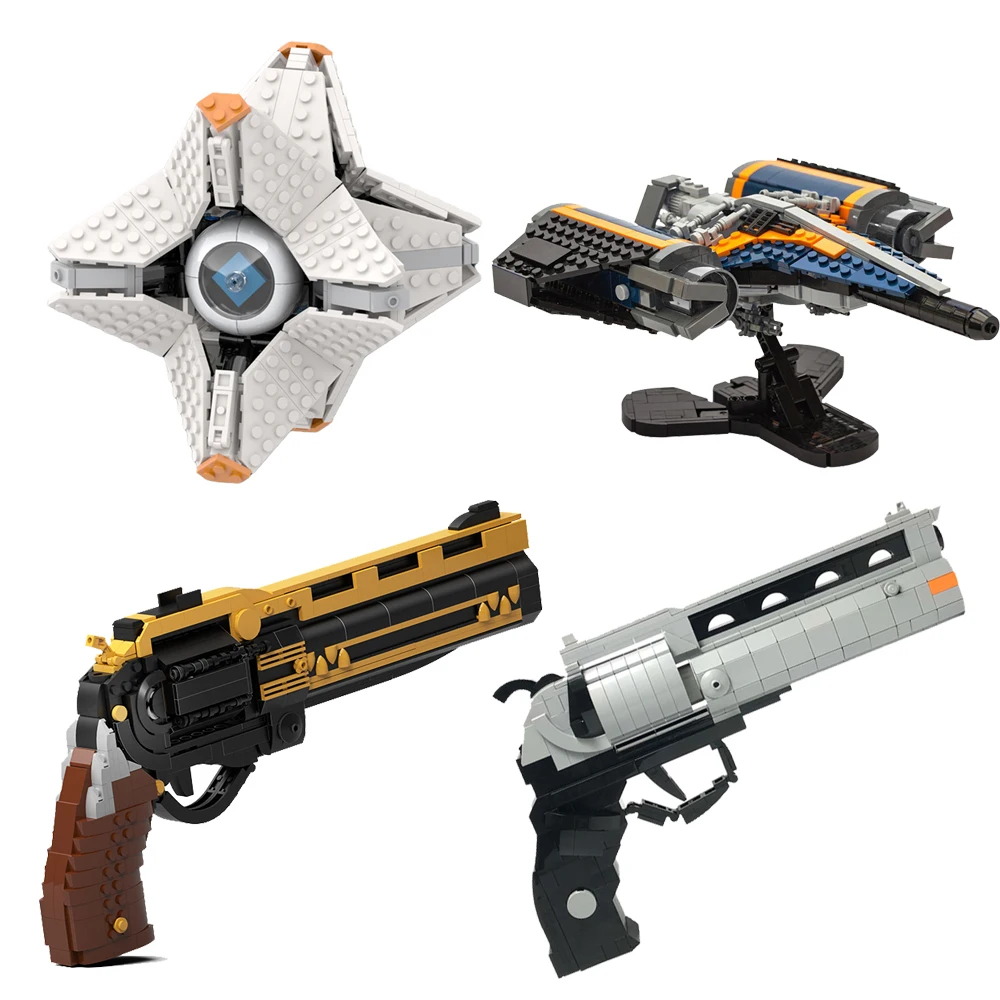 

MOC Mecha Chassis Shell Ghost Gun Game Series Building Blocks Exotic Pistol Weapons Model high-tech Toys for Children Boy gift