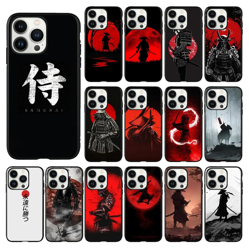

Samurai oni mask Phone Case for iPhone 14 13 12 11 Pro MAX X XS Max XR Mini SE 7 8 Plus Black Funda Coque Case