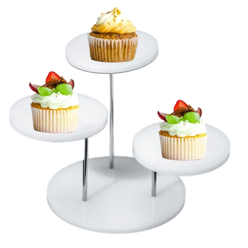 

Acrylic Jewelry Display Stand Multilayer Cake Dessert Rack Ring Necklace Holder for Home Bedroom Shopping Mall Storage G2AB