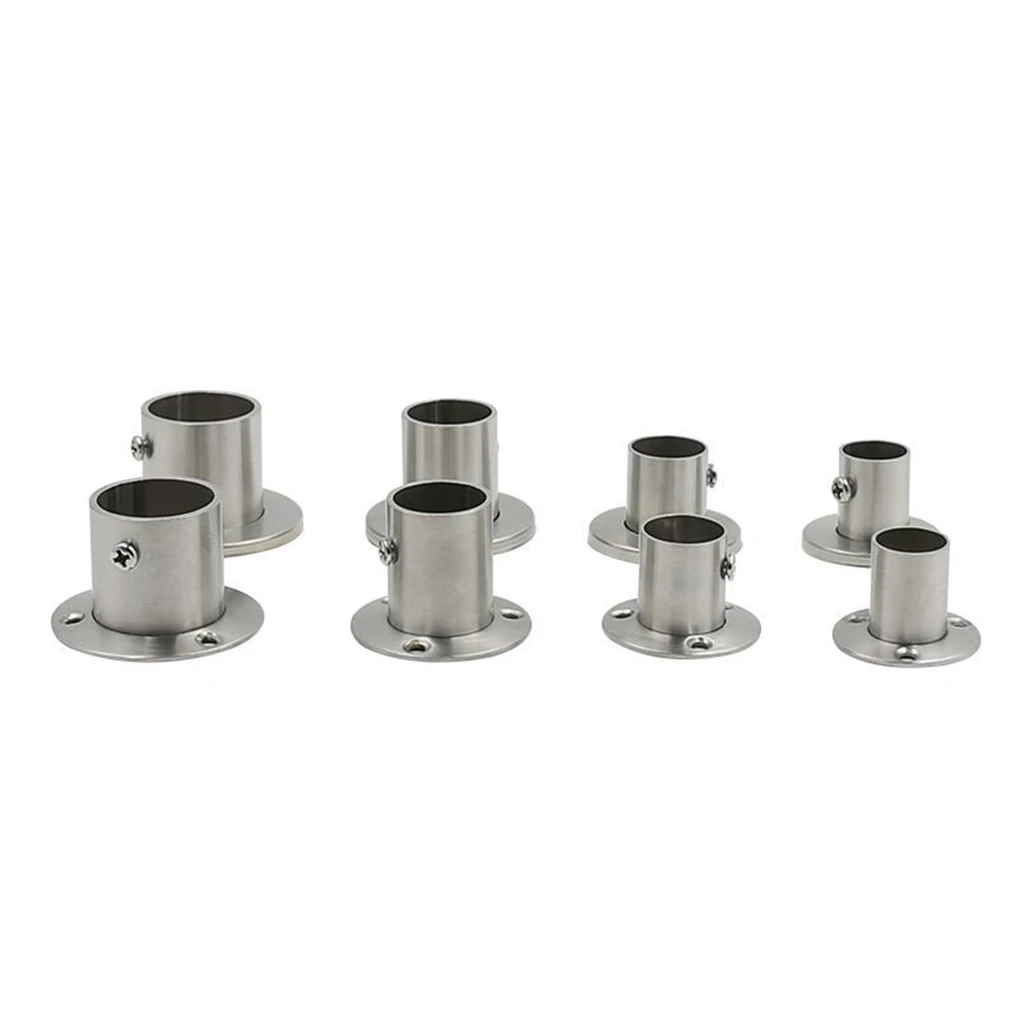 

4 Pieces Curtain Rod Holder Closet Wardrobe Clothes Support End Bracket
