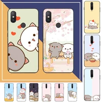 yinuoda peach mochi cat cartoon phone case for redmi note 8 7 9 4 6 pro max t x 5a 3 10 lite pro