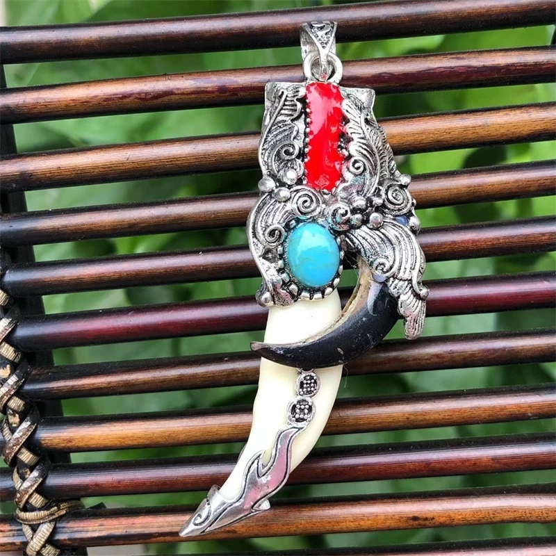 Jiale/ручная работа/тибетское серебряное ожерелье с подвеской в виде когтя для