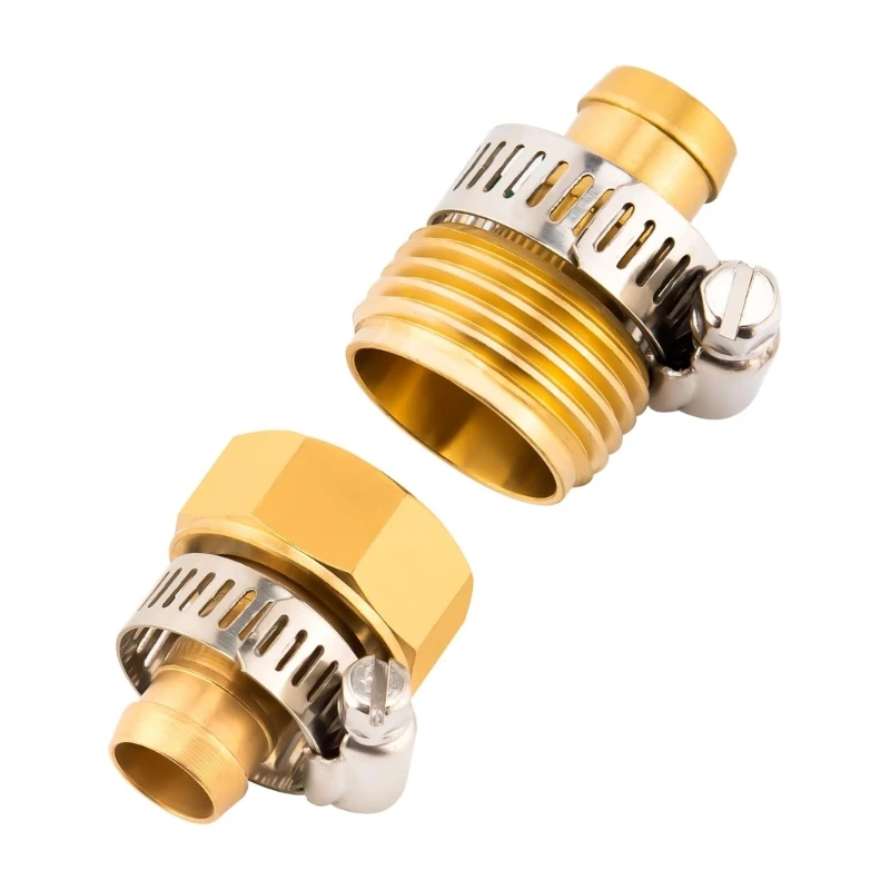 

2 шт., аксессуары для полива, металлический быстрый соединитель, принадлежности для орошения газона на открытом воздухе для