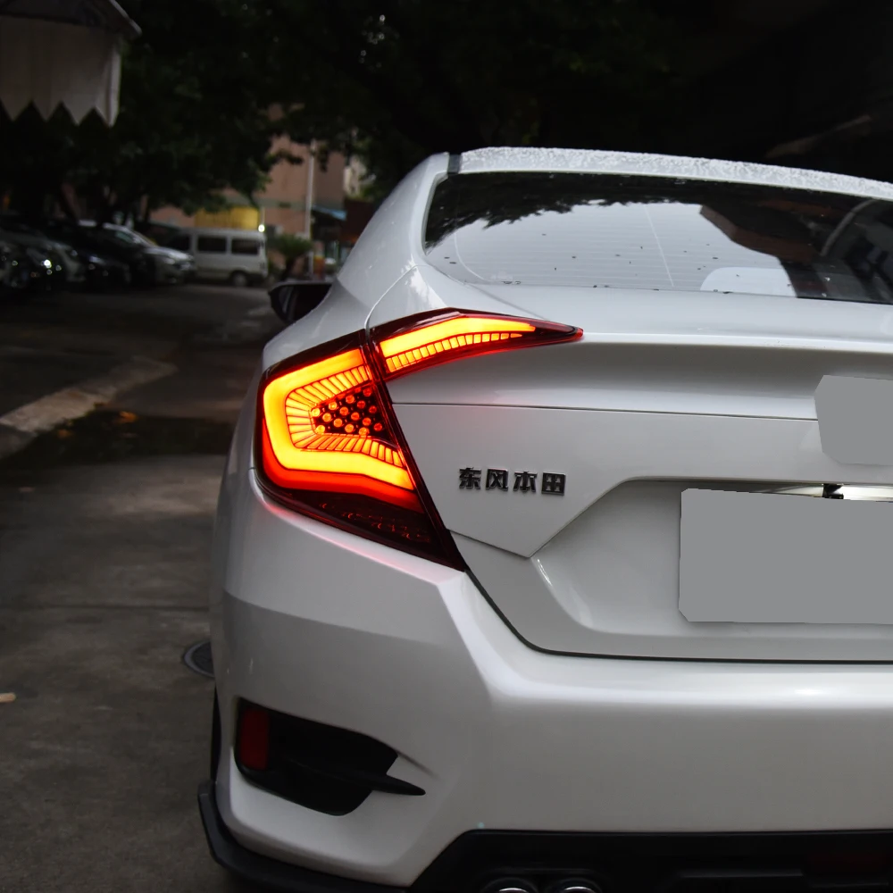 Для Honda Civic X 10th FC FK7 FK8 2016-2021 светодиодные автоматические задние фонари обновленные
