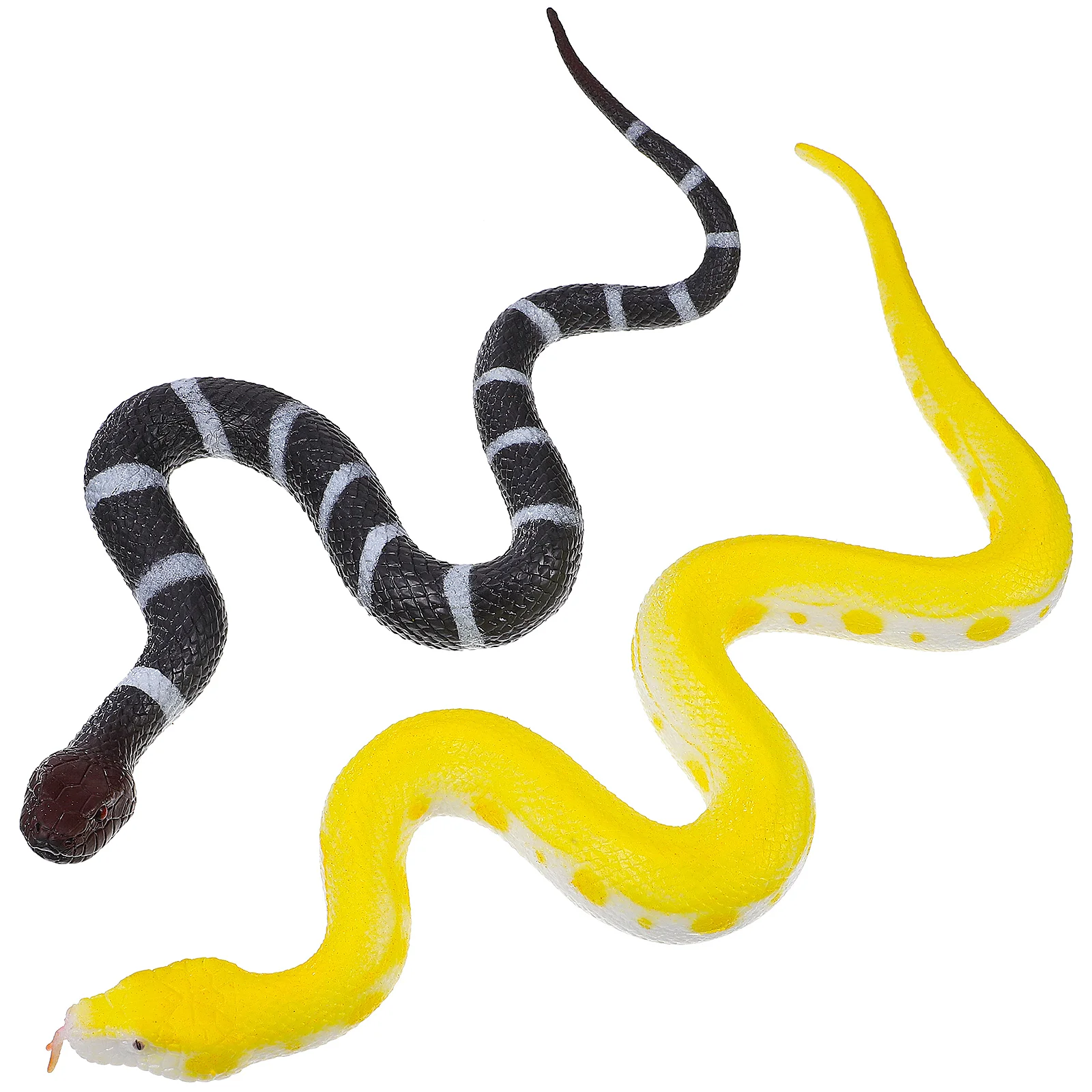 

2 Pcs Animals Toys Snake Rubber Snakes Halloween Trick Props Crawl Fake Tpr Realistic Tricky Child Prank Plastic Scare Birds