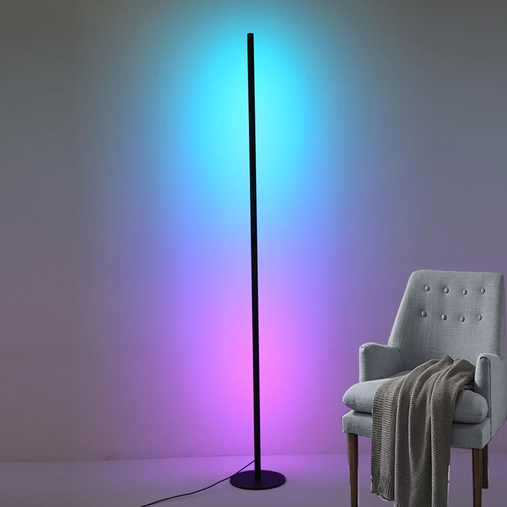 

Нордическая современная настольная лампа, разноцветный напольный RGB светильник с дистанционным управлением для спальни, гостиной