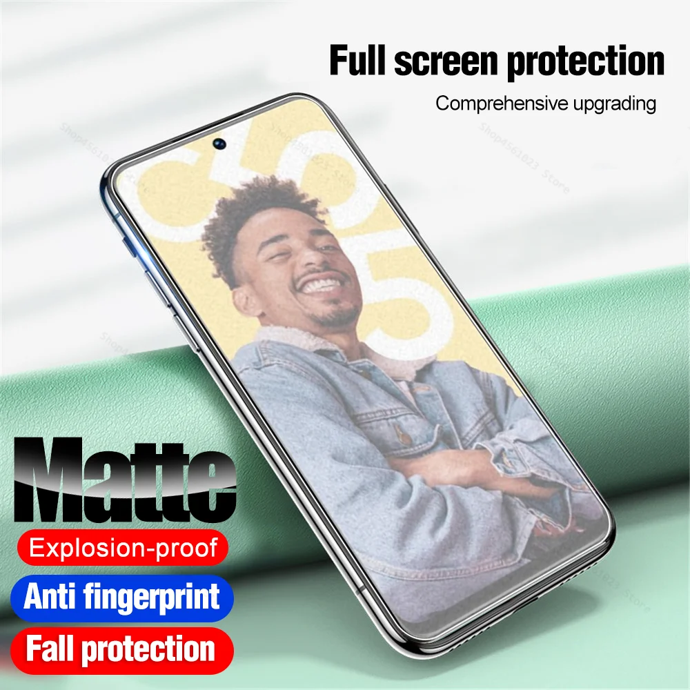 

For Realme C55 4G 6.72inch Matte Frosted Tempered Glass Realmy Realmi C 55 55C RealmeC55 RMX3710 2023 Full Glue Screen Protector