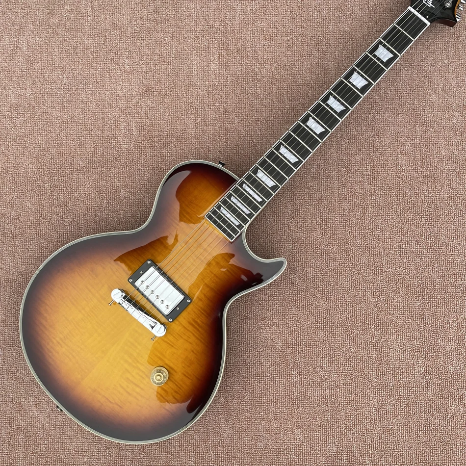 

Электрогитара на заказ, один звукосниматель, хромированная фурнитура, верхняя часть Flame Maple, бесплатная доставка