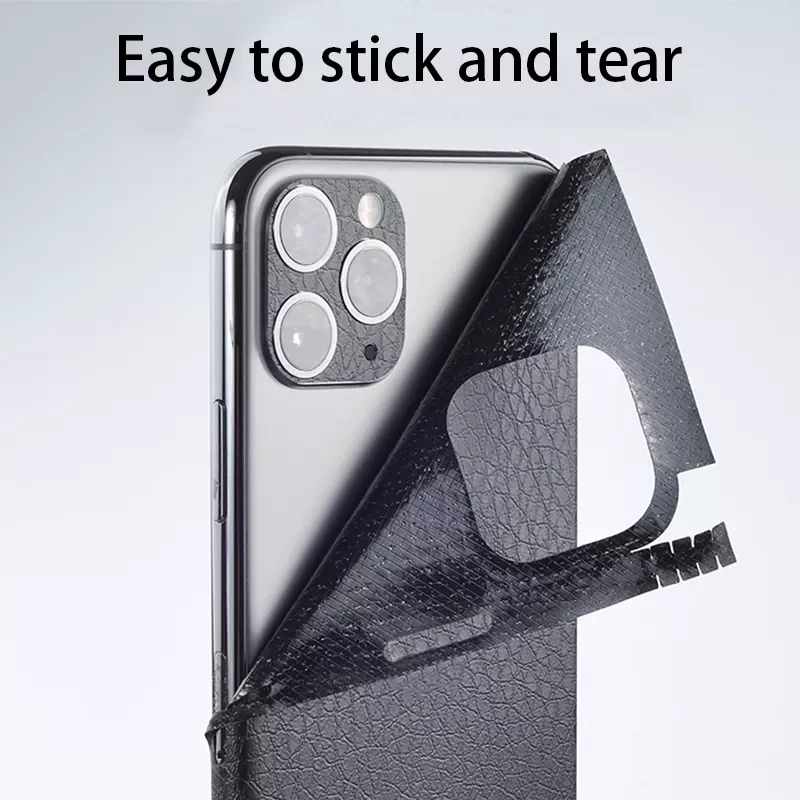 Фото Наклейки для Iphone 7 11 Pro 12 XS, защитная крышка экрана телефона, декоративные пленки, ультратонкие Кожаные чехлы, ледяная задняя часть, дерматогл... №5