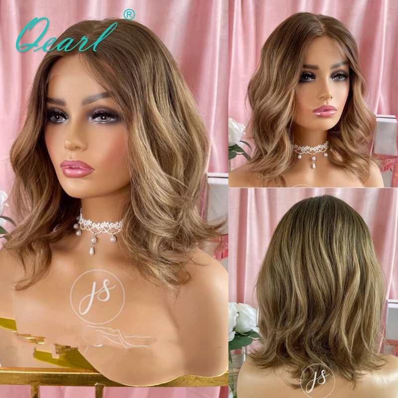 Light Brown Blonde Human Hair Wig Cheaper Natural Wave Lace Frontal Wig 13x4 Real Women Brazilian Remy Hair 150% Promotion Qearl