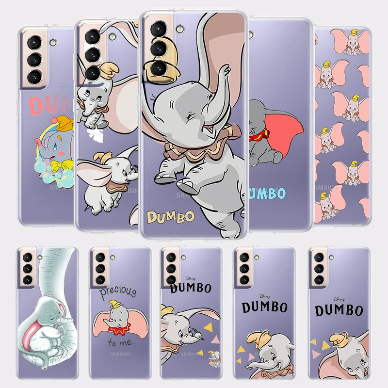 

Dumbo Disney cartoon cute Phone Case for Samsung Galaxy S22 S21 S20 FE Ultra S10 S9 Plus Lite Transparent Silicone Shell Fundas
