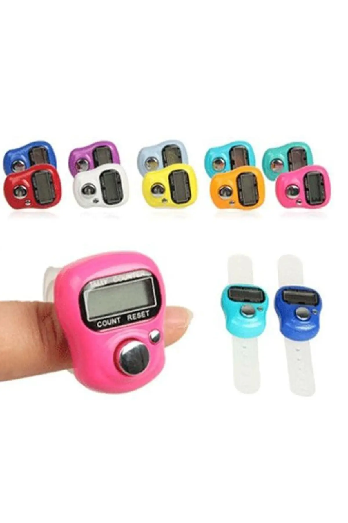 

Цифровой счетчик Tasbih Dhikr Zikr Tasbeeh размер пальца 10 штук смешанные цвета мусульманский салат Tally напоминание Рамадан ИД