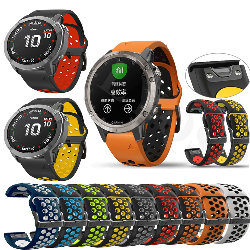 

Ремешок силиконовый для смарт-часов Garmin Fenix 7 7X 6 6X 5 5X 3HR Forerunner 935 945