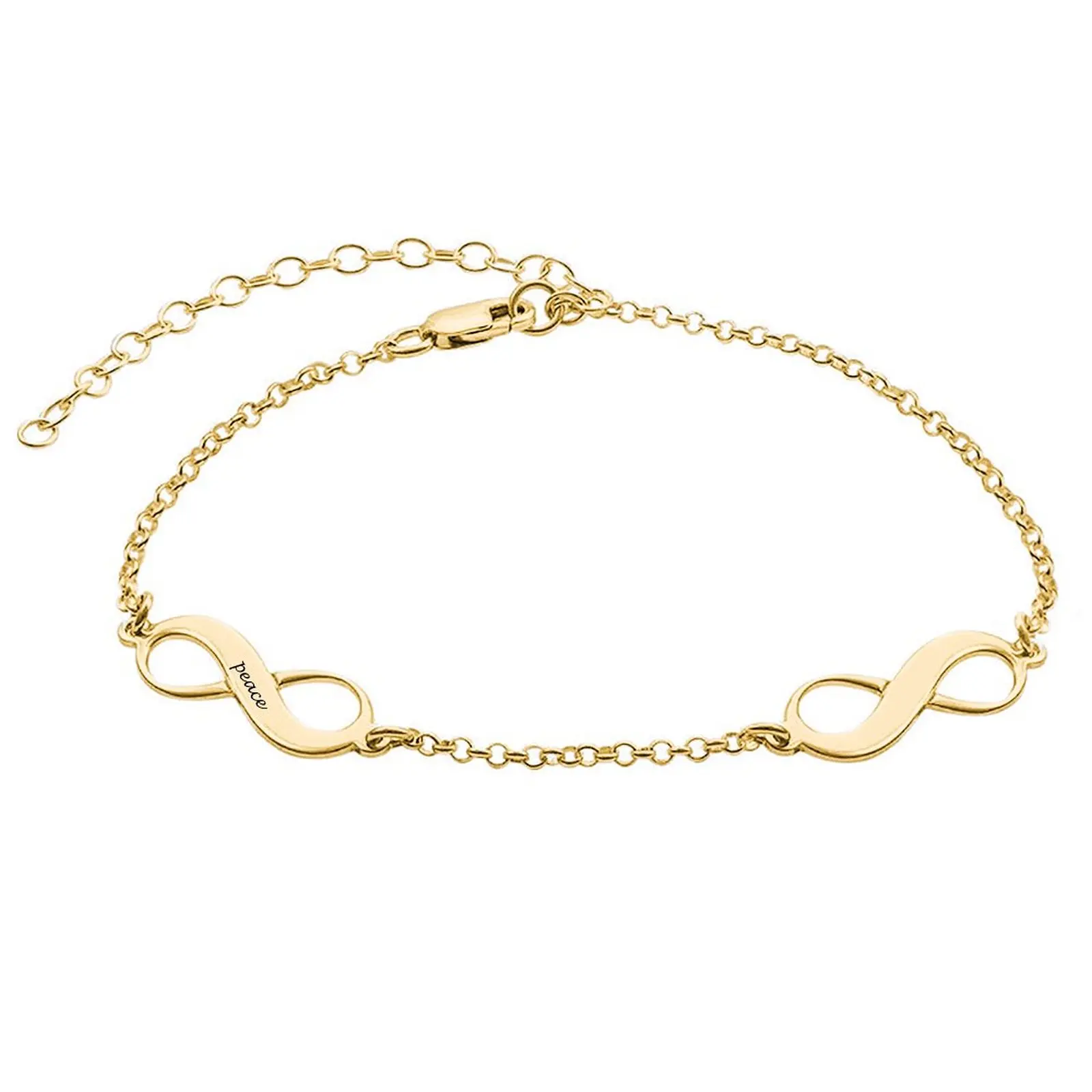 

Double Shaped Bracelet Women's Personalized Bracelet Couple Bracelet Customization Name Bracelet Engraving Private Customization