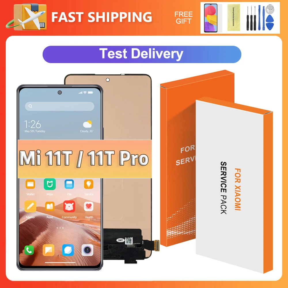 Для Xiaomi Mi 11T Pro 6 67 дюйма для 2107113 СГ SI Замена дигитайзера сенсорного экрана