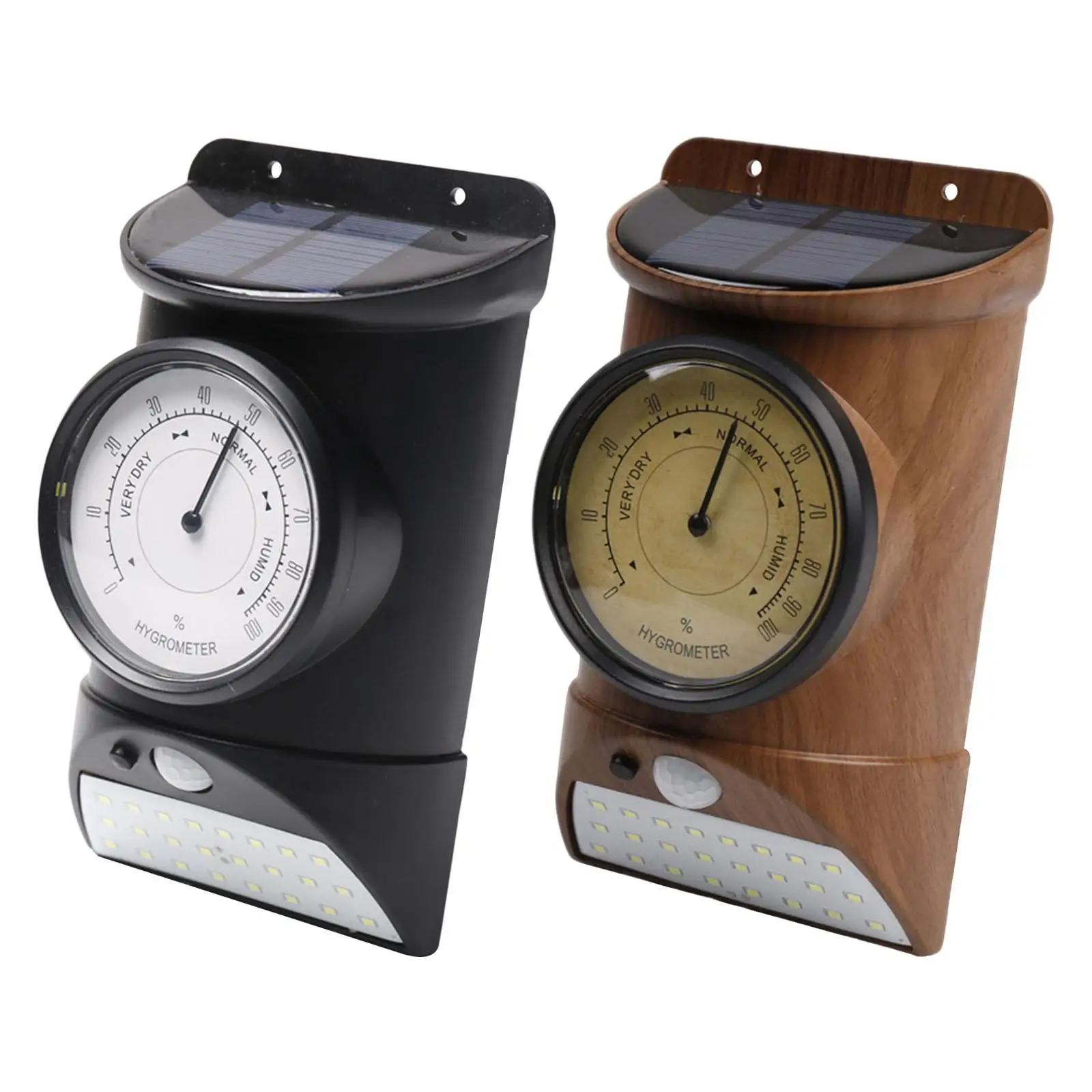 

Solar Sensor Light Lamp Hygrometer Thermometer Wall Mounted Waterproof Security Lighting Energy Saving Decorative Lamp for Tree