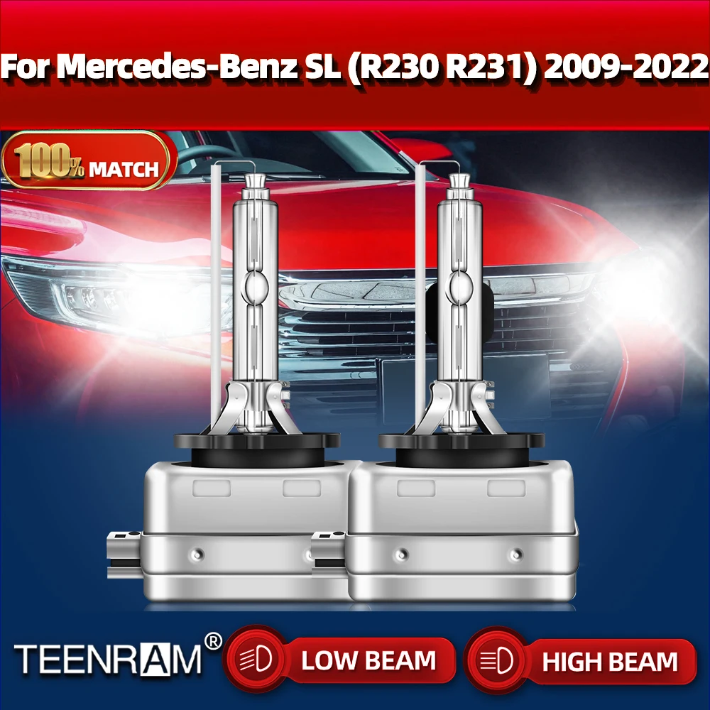 

35W D1S ксеноновая HID-лампа лампы 12V Замена автомобильных фар 6000K для Mercedes-Benz SL (R230 R231) 2009-2018 2019 2020 2021 2022