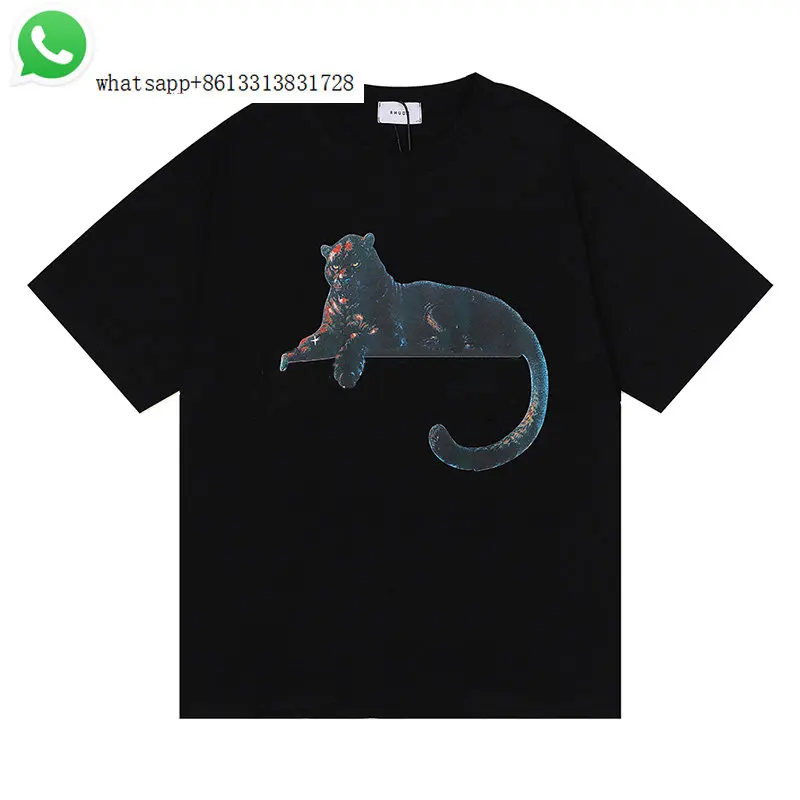 

The new luxury 2022 Black Panther Leopard print two-yarn cotton short-sleeved T-shirt is available for both men and women