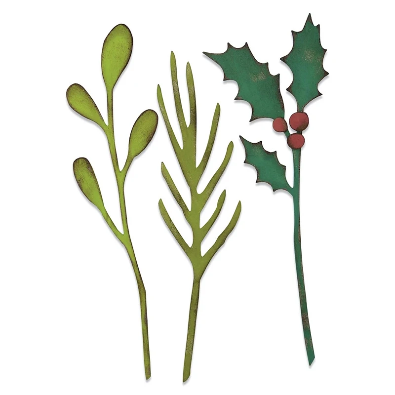 

2020 New Christmas Iris Metal Cutting Dies Plant Flowers and Leaves Die Cut Scrapbooking For Crafts Card Making no Stamps Sets