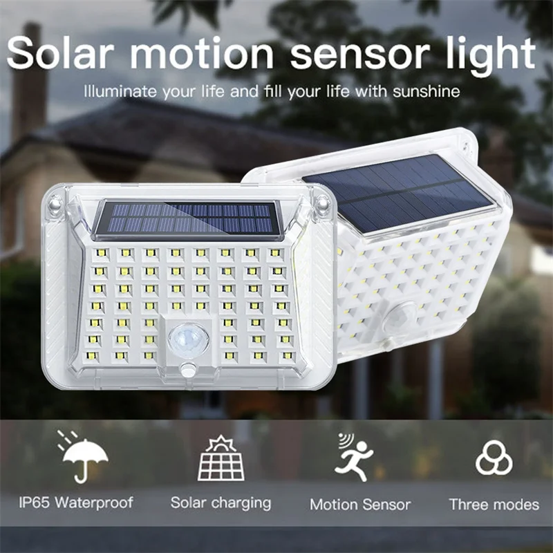 

90LED Outdoor Solar Light PIR Motion Sensor Wall Lamps IP65 Waterproof Garden Solar Lamp for Yard Path Patio Street Lights 2022