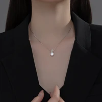 s925 silver necklace pendant female sweet diamond cross necklace short clavicle chain choker necklace