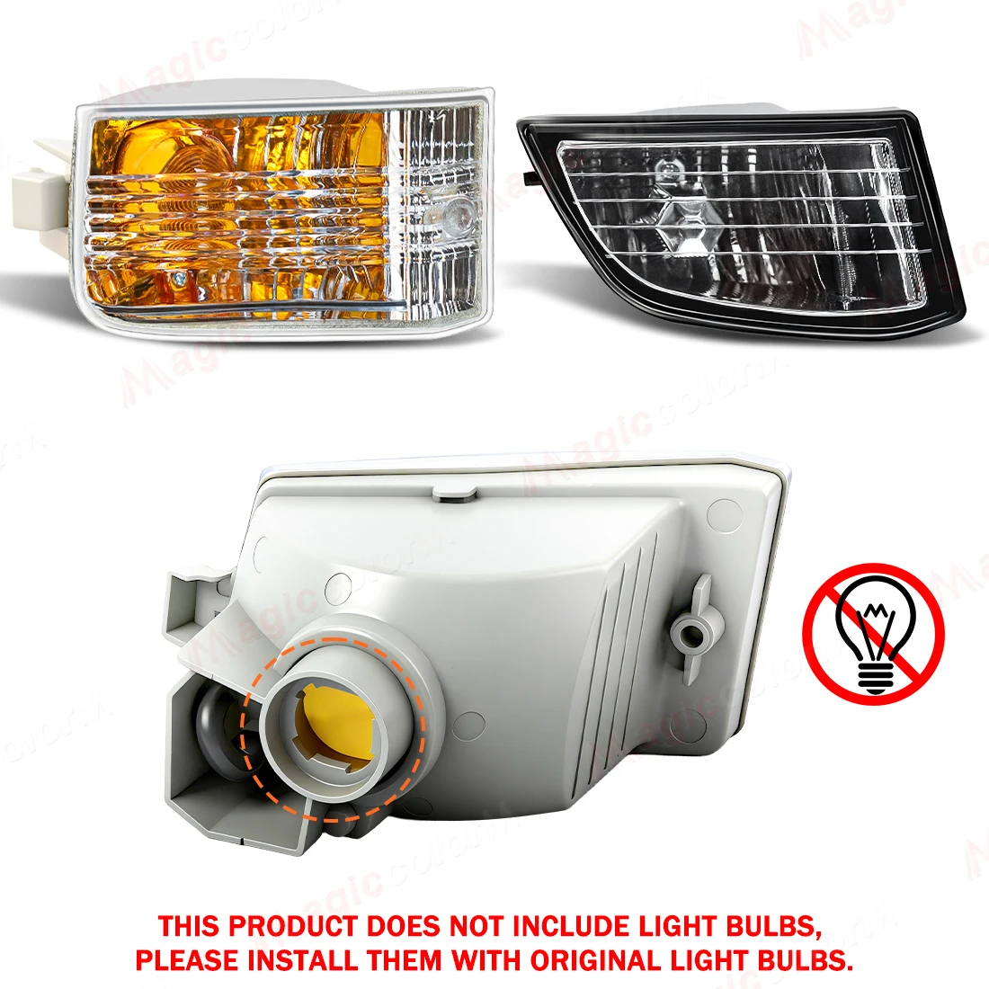 Фото Комплект передних противотуманных фар для Toyota RAV4 2000-2003: фонарь, указатель поворота, противотуманная фара в сборе, автоаксессуары №5