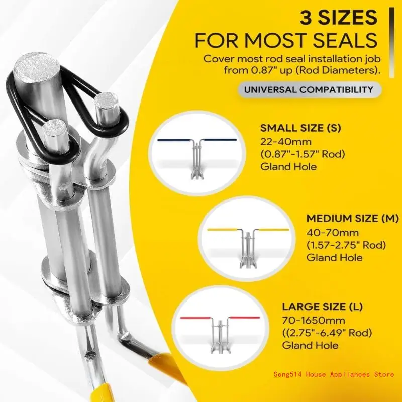 Комплект из 3 предметов для установки уплотнений. ремонтных уплотнений поршня.