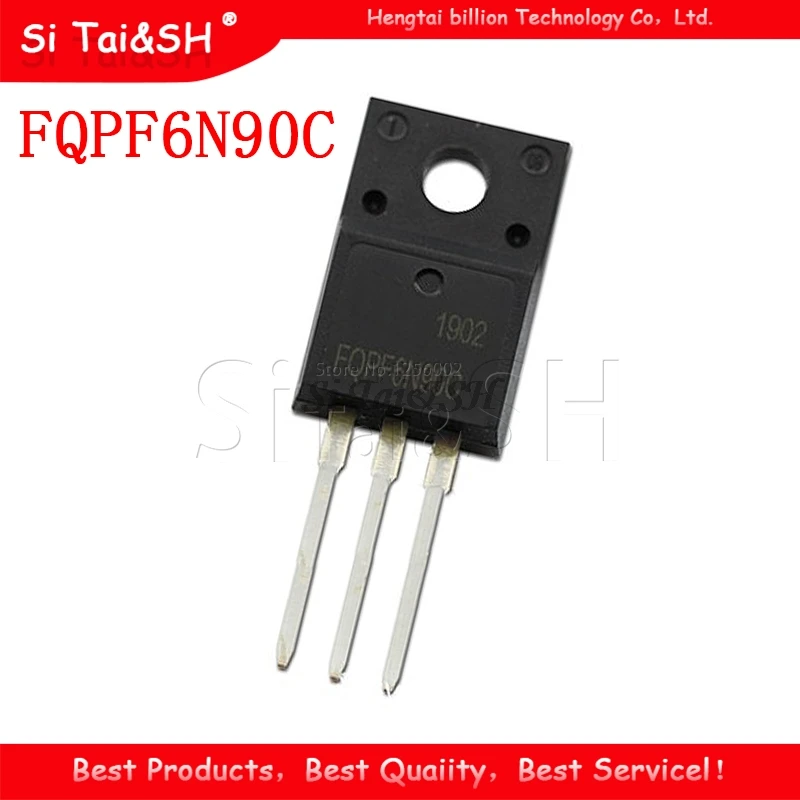 

10 шт. FQPF6N90C TO-220F 6N90C TO-220 FQPF6N90 TO220F 6N90